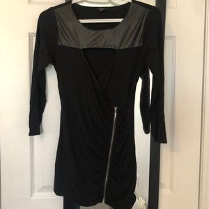Guess black long top/short dress almost new